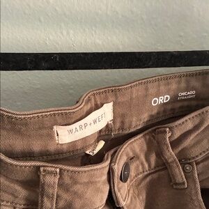 Warp + Weft Tan Denim Pants